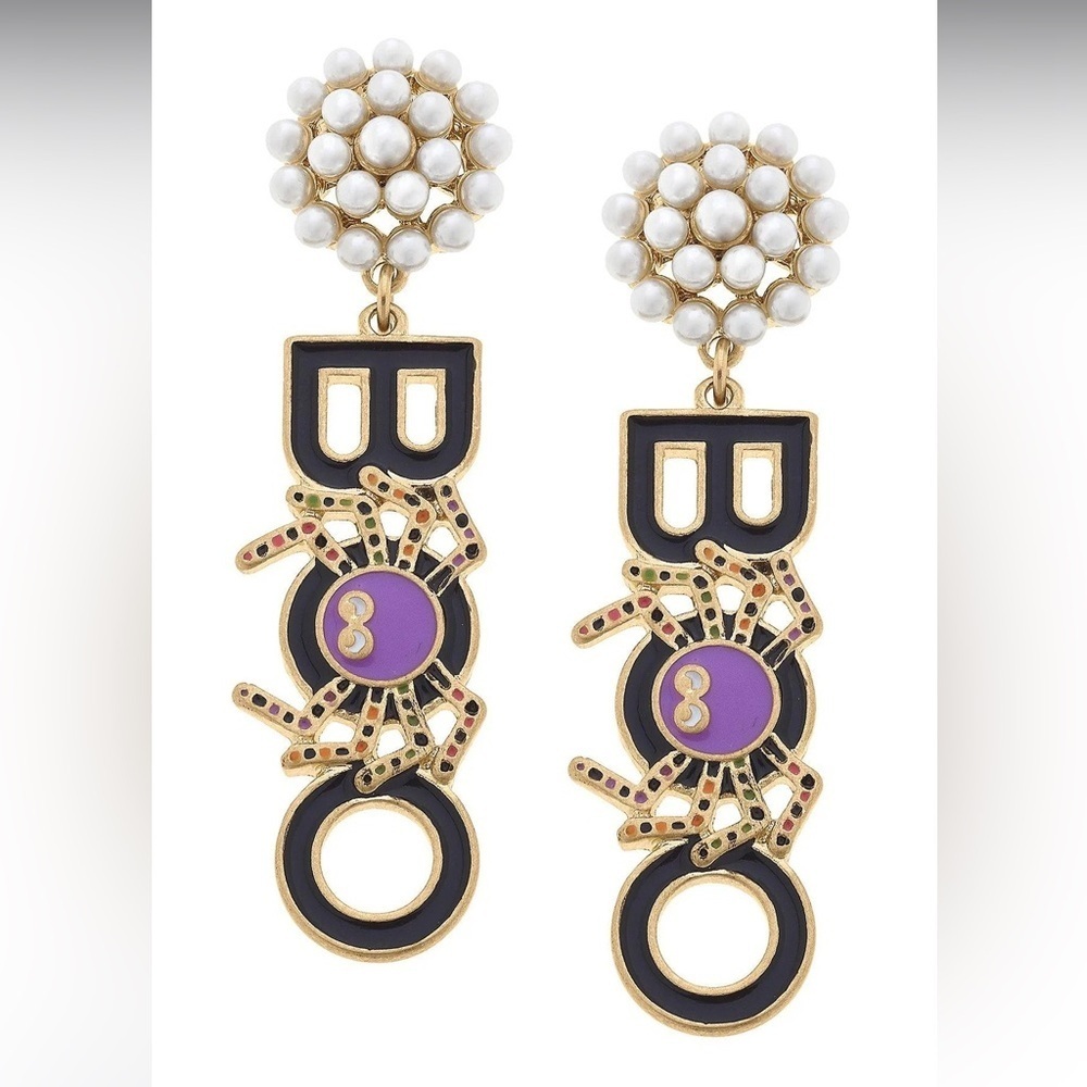 HALLOWEEN • BOO • DANGLE EARRINGS - Picture 2 of 4